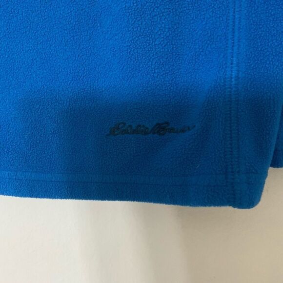 Eddie Bauer Blue Fleece Polyester Half Zip Pullover Sweater - Picture 2 of 5